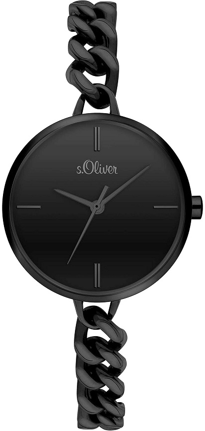 s.Oliver Damklocka SO-3988-MQ S.Oliver Classic Svart/Stål Ø30 mm