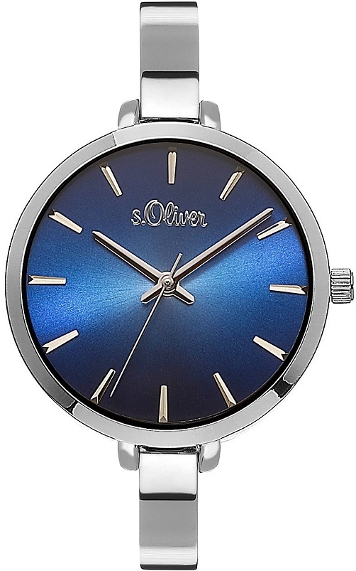s.Oliver Damklocka SO-4254-MQ S.Oliver Classic Blå/Stål Ø32 mm