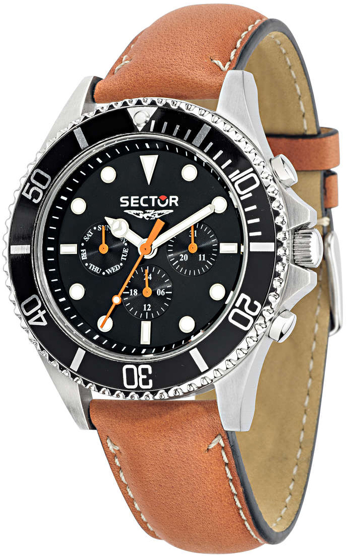 Sector Herrklocka R3251161012 Svart/Läder Ø48 mm - Sector