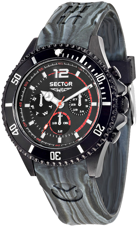 Sector Herrklocka R3251161017 Svart/Gummi Ø43 mm - Sector