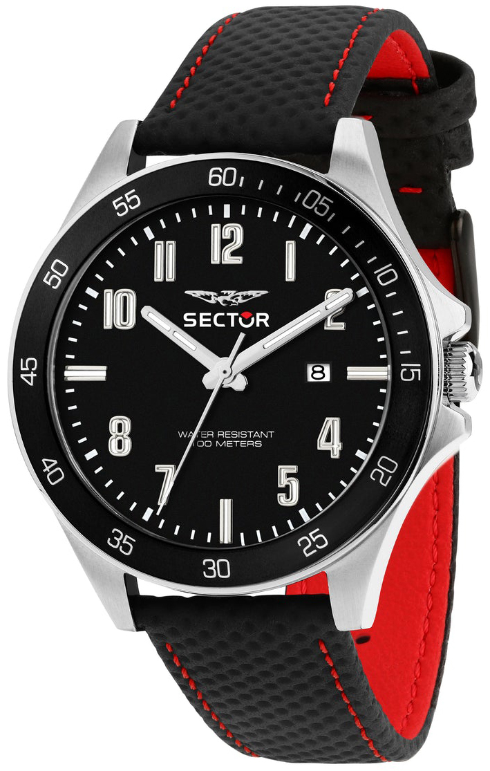 Sector 230 Herrklocka R3251161060 Svart/L&auml;der &Oslash;43 mm
