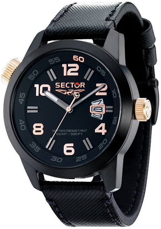 Sector Herrklocka R3251202025 Svart/Läder Ø48 mm - Sector