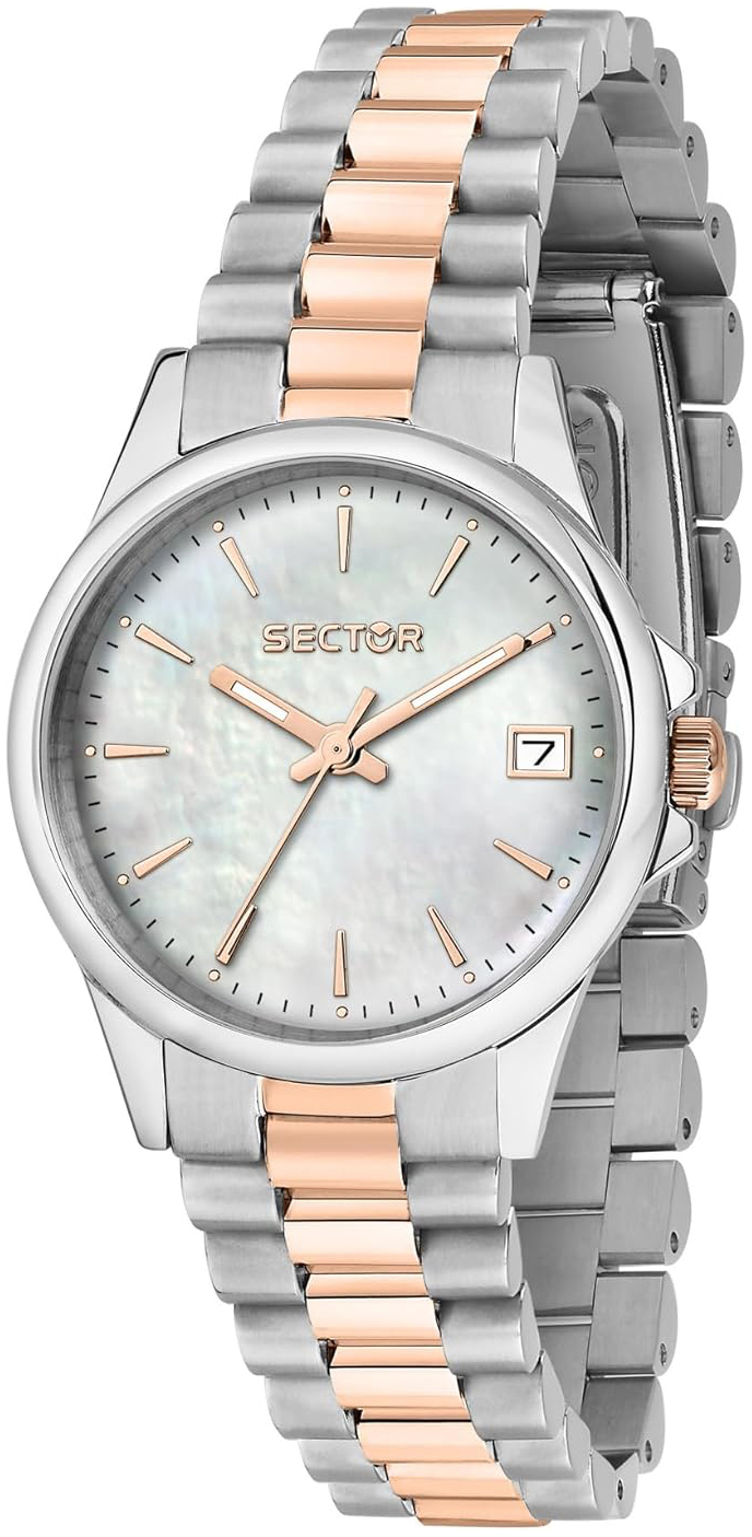 Sector 230 Damklocka R3253161539 Silverf&auml;rgad/Ros&eacute;guldstonat st&aring;l