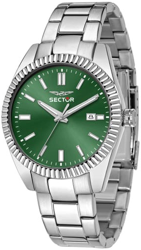 Sector 240 Herrklocka R3253240048 Gr&ouml;n/St&aring;l &Oslash;41 mm