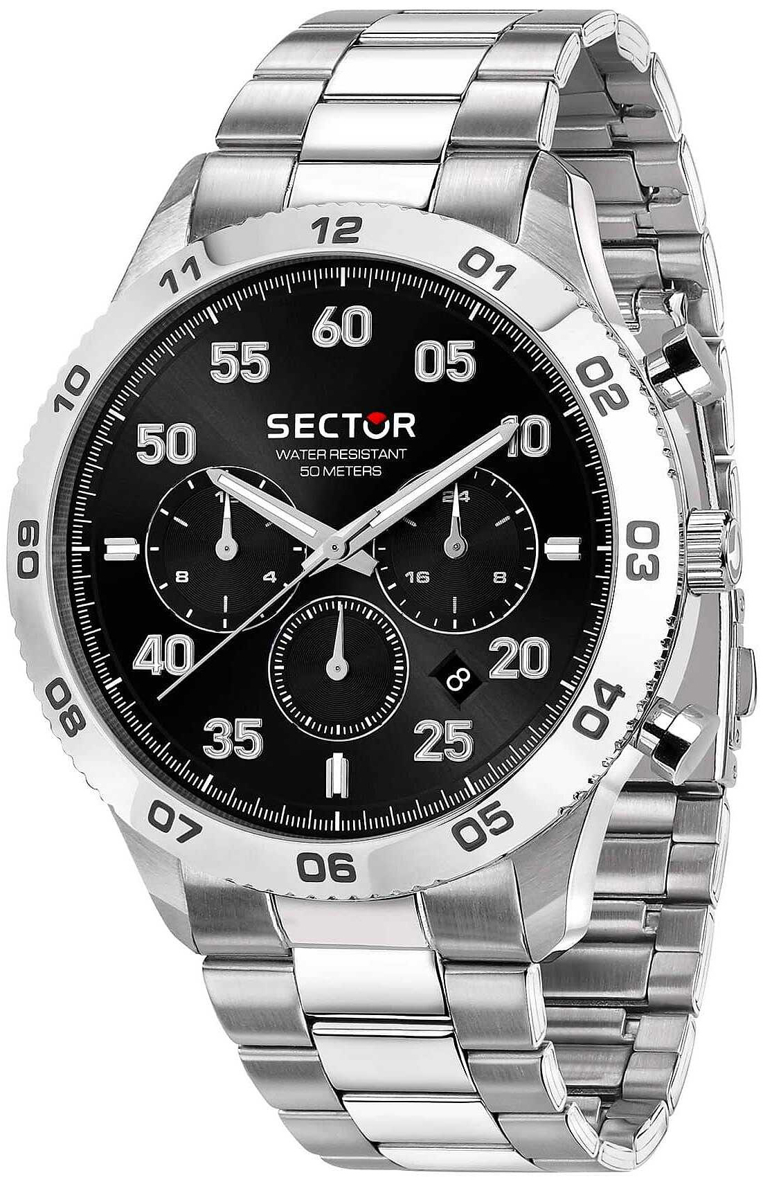 Sector 270 Herrklocka R3253578032 Svart/St&aring;l &Oslash;45 mm