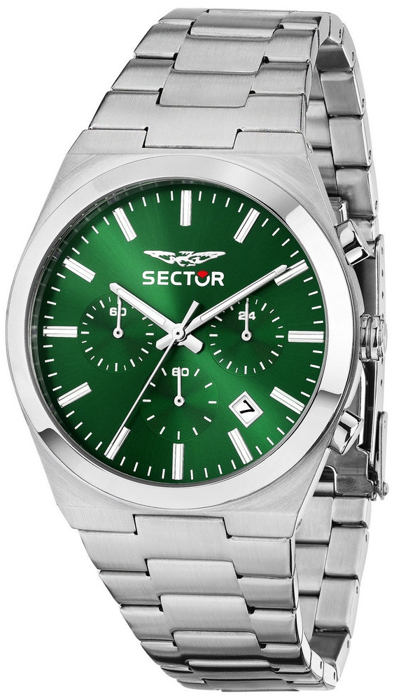 Sector Herrklocka R3273301002 C-300 Gr&ouml;n/St&aring;l &Oslash;42 mm