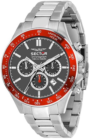 Sector 230 Herrklocka R3273661036 Grå/Stål Ø43 mm - Sector