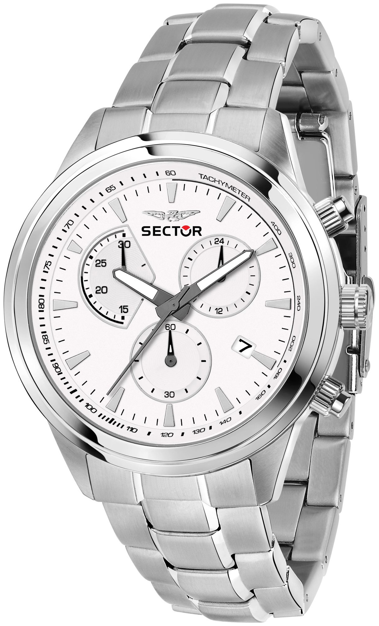 Sector 670 Herrklocka R3273740007 Vit/Stål Ø45 mm - Sector