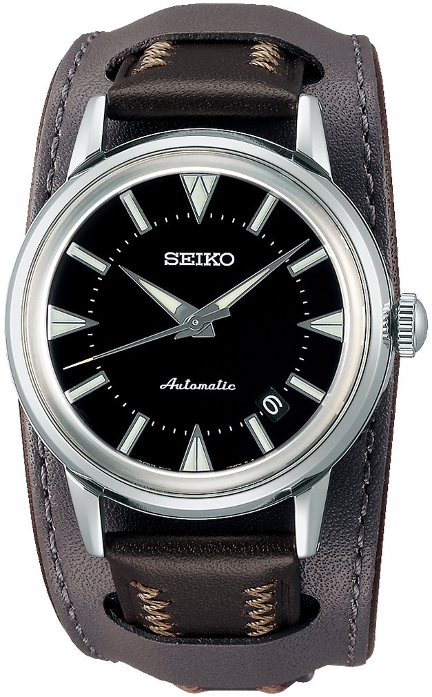 Seiko Herrklocka SJE085J1 Prospex Svart/Läder Ø36.6 mm - Seiko
