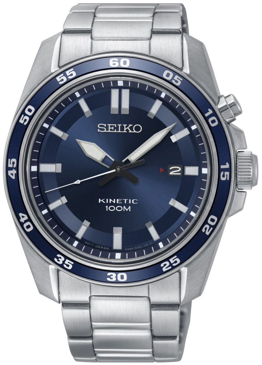 Seiko Herrklocka SKA783P1 Kinetic Bl&aring;/St&aring;l &Oslash;43 mm