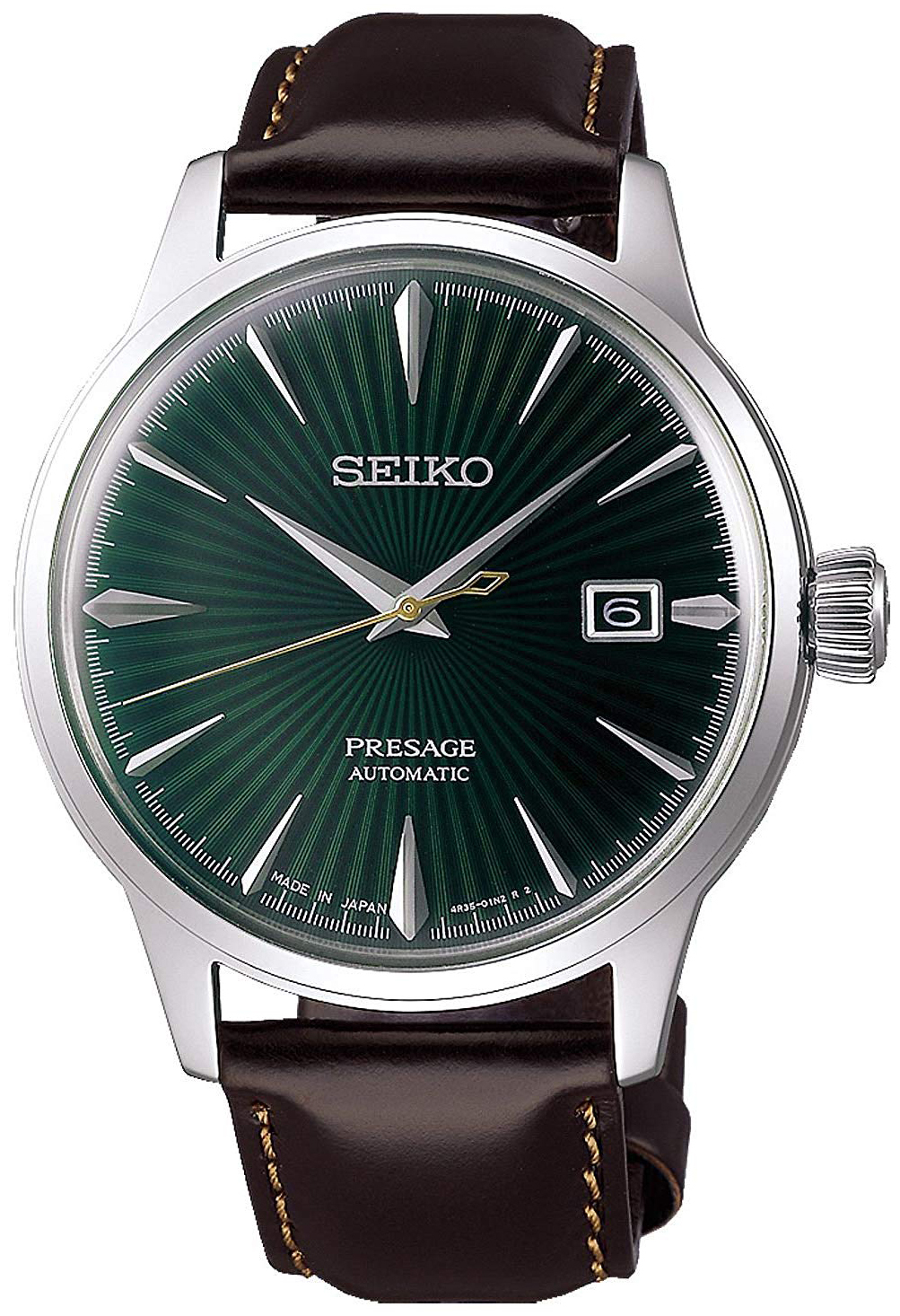 Seiko Herrklocka SRPD37J1 Presage Grön/Läder Ø40.5 mm - Seiko