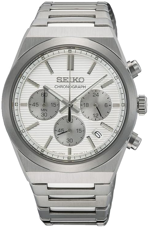 Seiko Herrklocka SSB451P1 Sport Vit/Stål Ø40 mm - Seiko