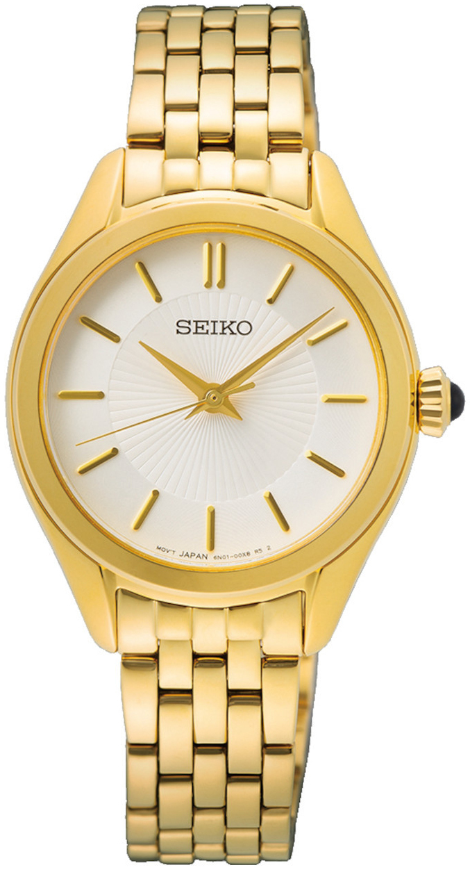 Seiko Damklocka SUR538P1 Classic Silverf&auml;rgad/Gulguldtonat st&aring;l