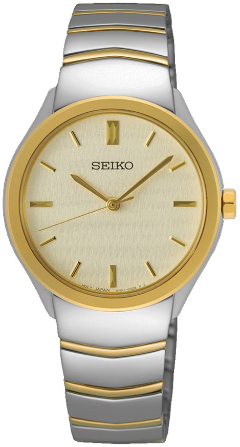 Seiko Damklocka SUR550P1 Classic Champagnefärgad/Gulguldtonat stål - Seiko