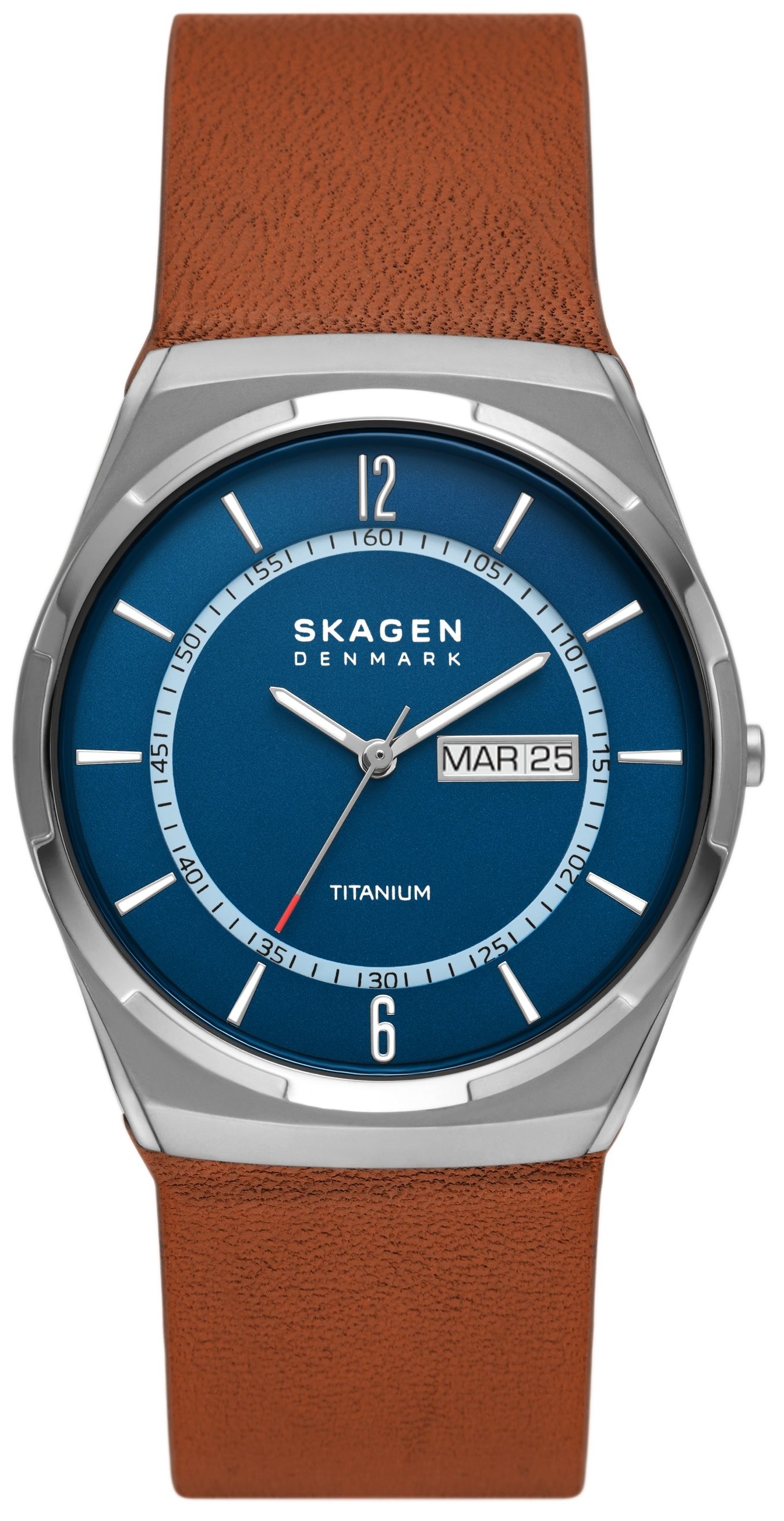 Skagen Herrklocka SKW6906 Melbye Titanium Blå/Läder Ø40 mm - Skagen