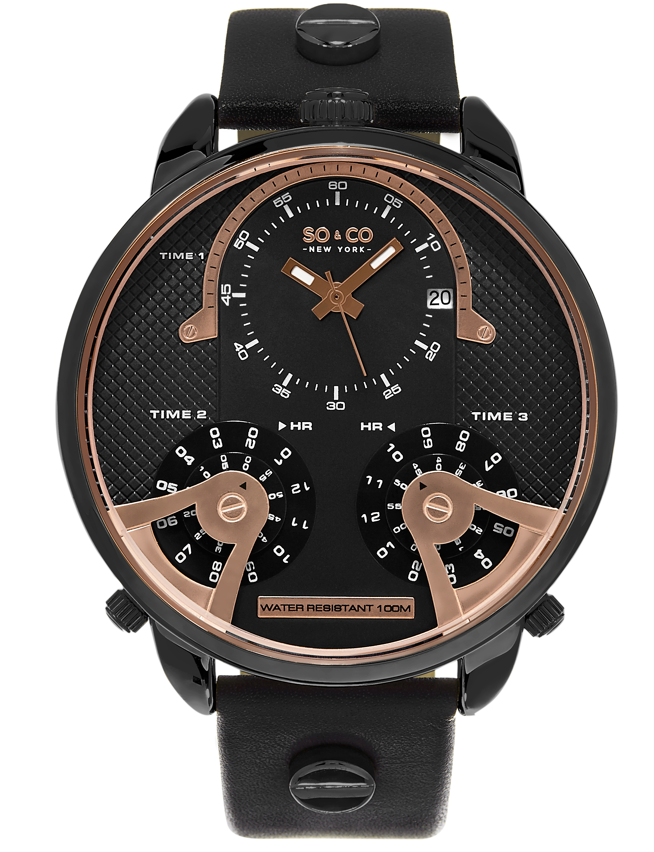 So & Co New York Herrklocka 5240.2 SoHo Svart/Stål Ø50 mm - So & Co New York