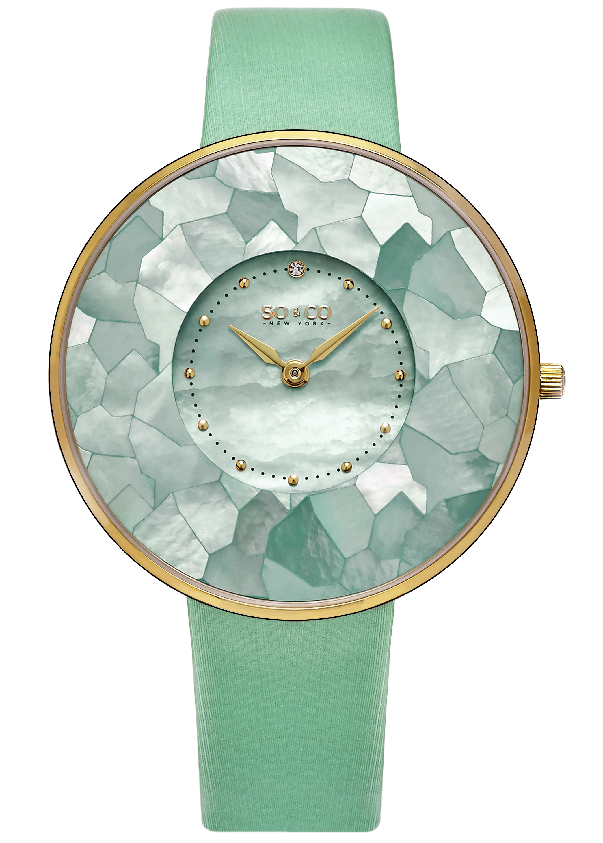 So & Co New York Damklocka 5274.1 SoHo Grön/Satin Ø38 mm - So & Co New York
