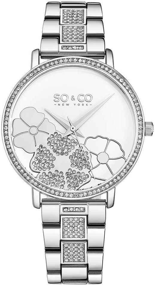 So & Co New York Damklocka 5526.1 Madison Vit/Stål Ø40 mm - So & Co New York