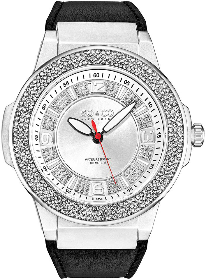 So & Co New York Herrklocka 5565L.1 Madison Silverfärgad/Läder - So & Co New York