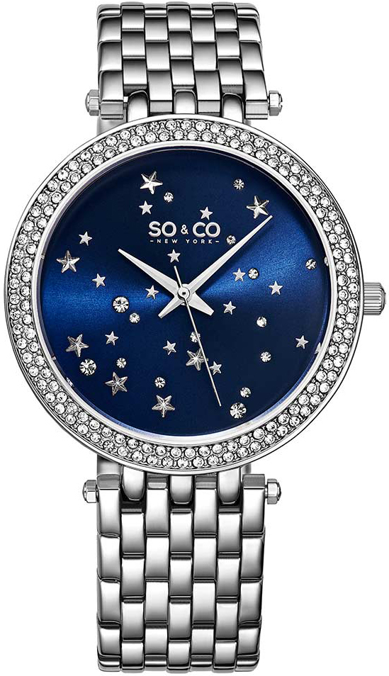 So & Co New York Damklocka 5576.2 Chelsea Blå/Stål Ø38 mm - So & Co New York