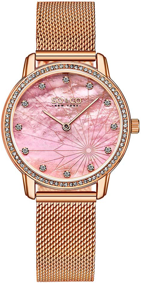 So & Co New York Damklocka 5586.3 Chelsea Rosa/Roséguldstonat - So & Co New York