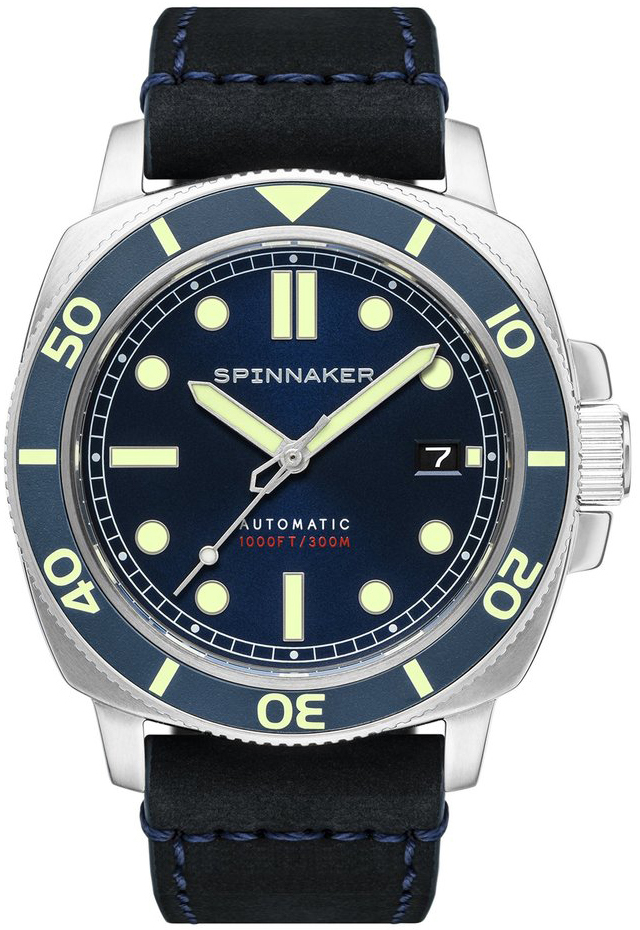 Spinnaker Herrklocka SP-5088-02 Hull Blå/Läder Ø42 mm - Spinnaker