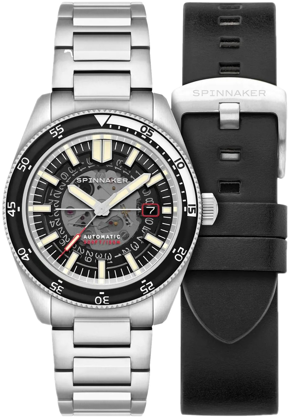 Spinnaker Herrklocka SP-5118-11 Fleuss Svart/Stål Ø43 mm - Spinnaker