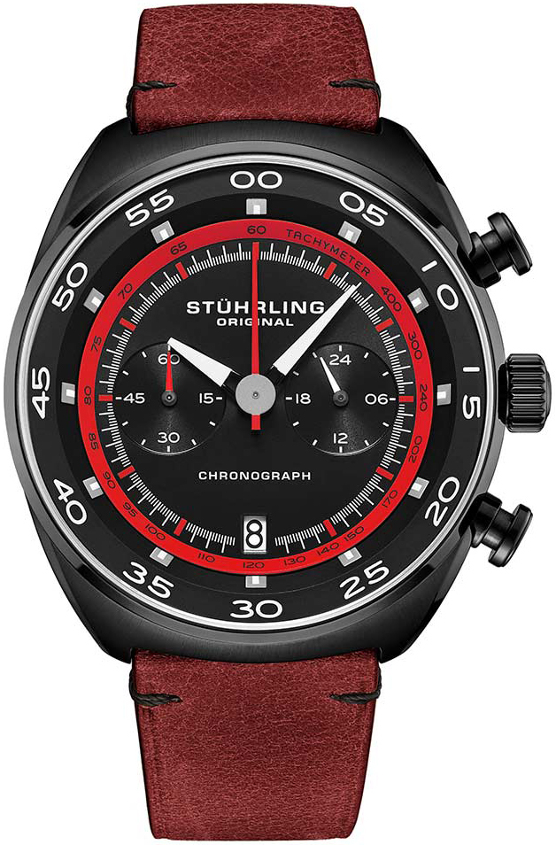 Stührling Original Herrklocka 1000.06 Monaco Svart/Läder Ø44 mm - Stührling Original