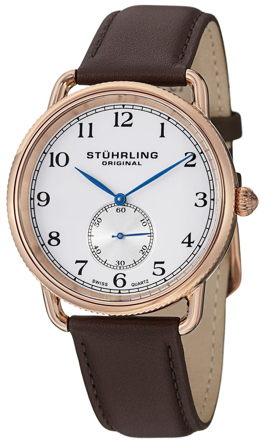 Stührling Original Herrklocka 207.04 Silverfärgad/Läder Ø41 mm - Stührling Original