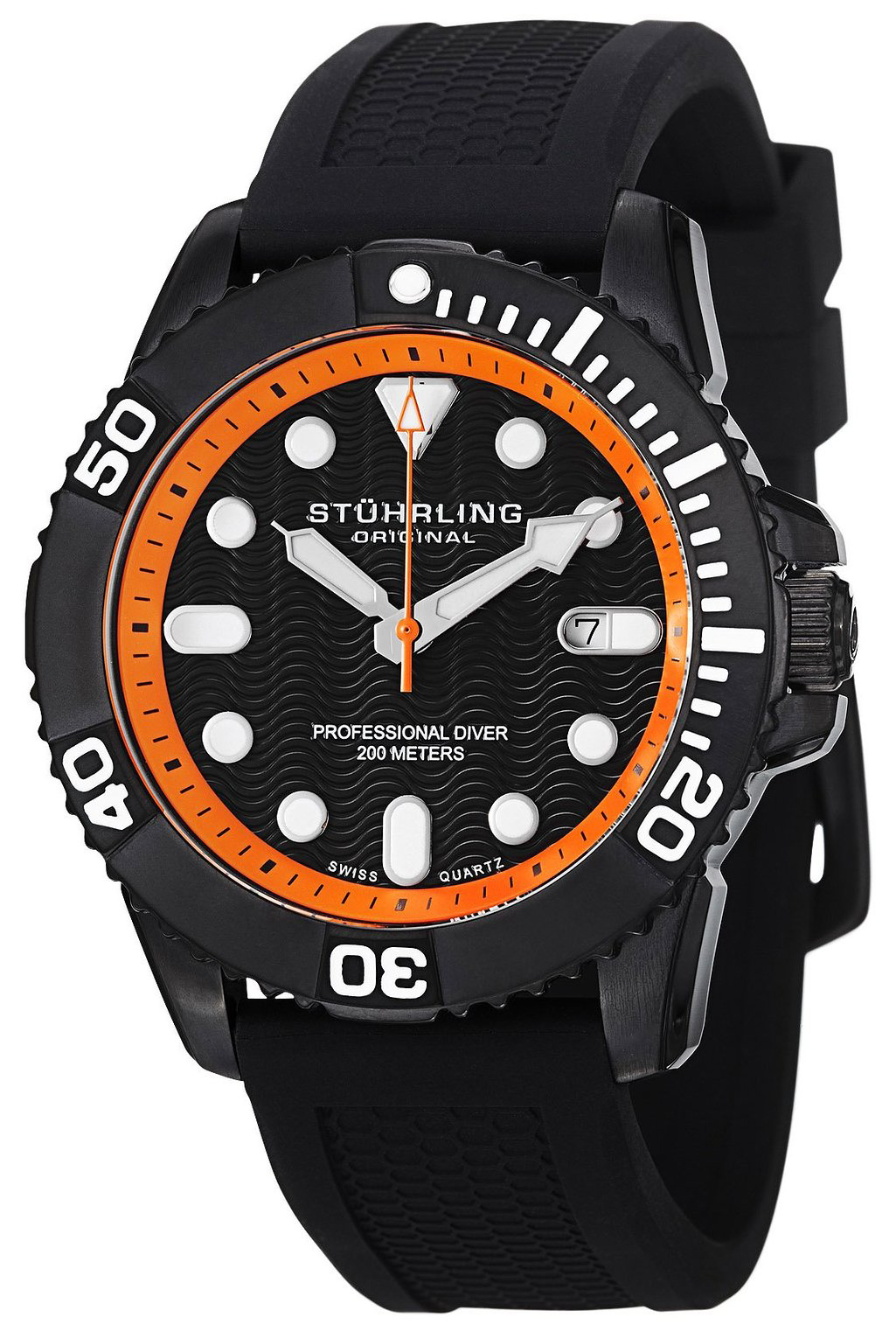 Stührling Original Herrklocka 328R.335657 Svart/Gummi Ø44 mm - Stührling Original