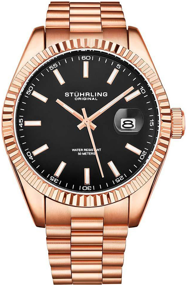 Stührling Original Herrklocka 3935.4 Lineage Svart/Roséguldstonat - Stührling Original
