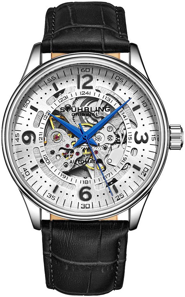 Stührling Original Herrklocka 3947.1 Denmark Silverfärgad/Läder - Stührling Original