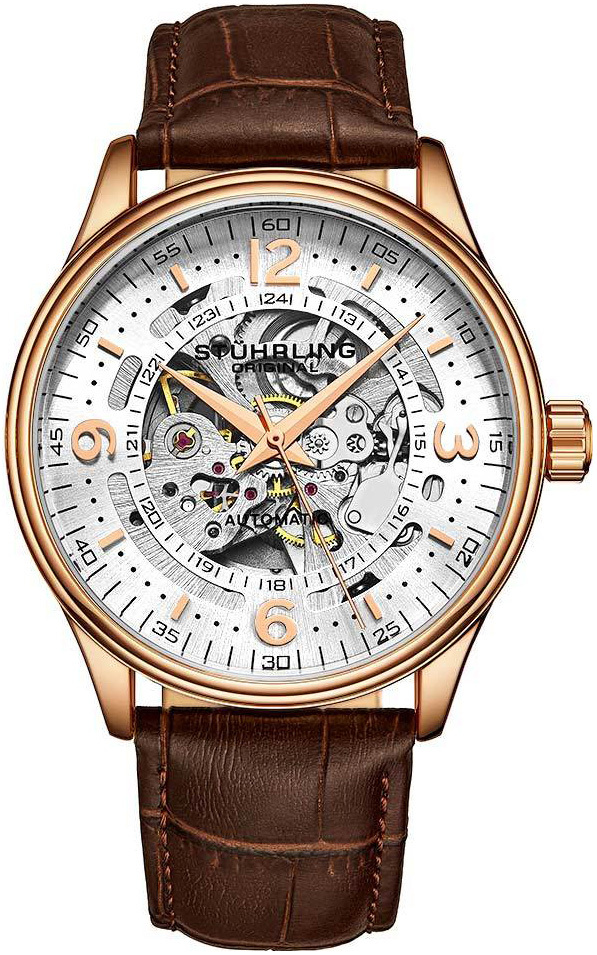 Stührling Original Herrklocka 3947.5 Denmark Silverfärgad/Läder - Stührling Original