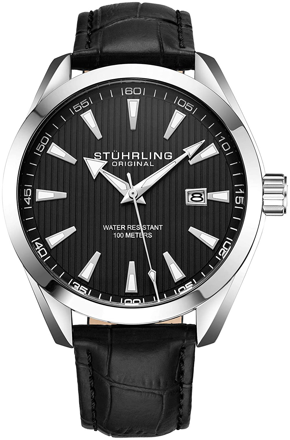 Stührling Original Herrklocka 3953L.1 Symphony Svart/Läder Ø42 mm - Stührling Original