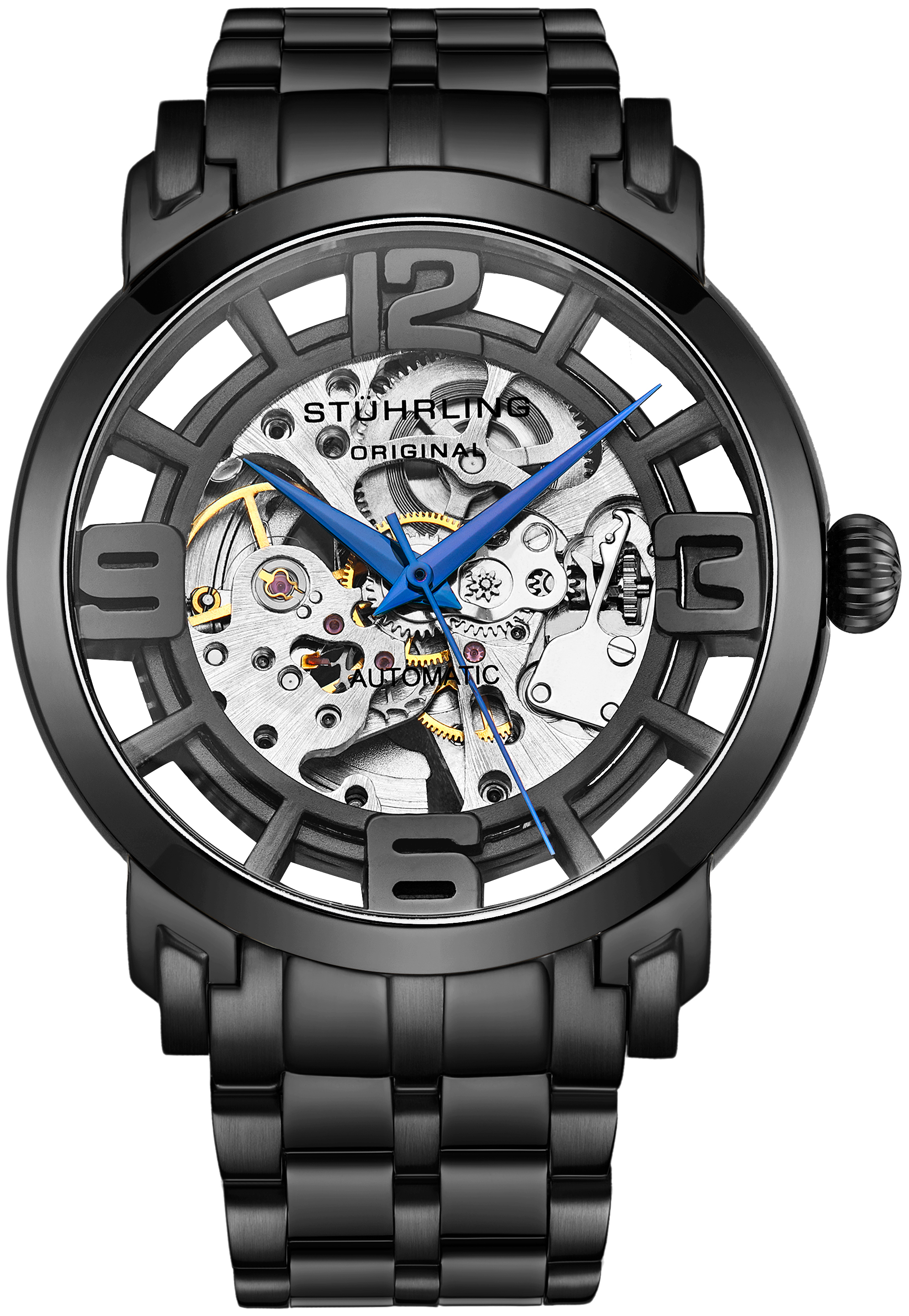 Stührling Original Herrklocka 3964.2 Winchester Skelettskuren/Stål - Stührling Original