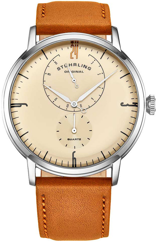 Stührling Original Herrklocka 3969.1 Cabaletta Beige/Läder Ø42 mm - Stührling Original
