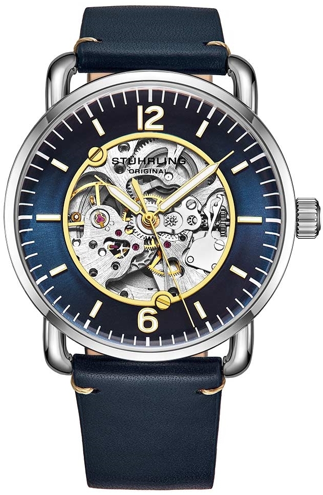 Stührling Original Herrklocka 3972.1 Legacy Mantra Blå/Läder Ø42 - Stührling Original