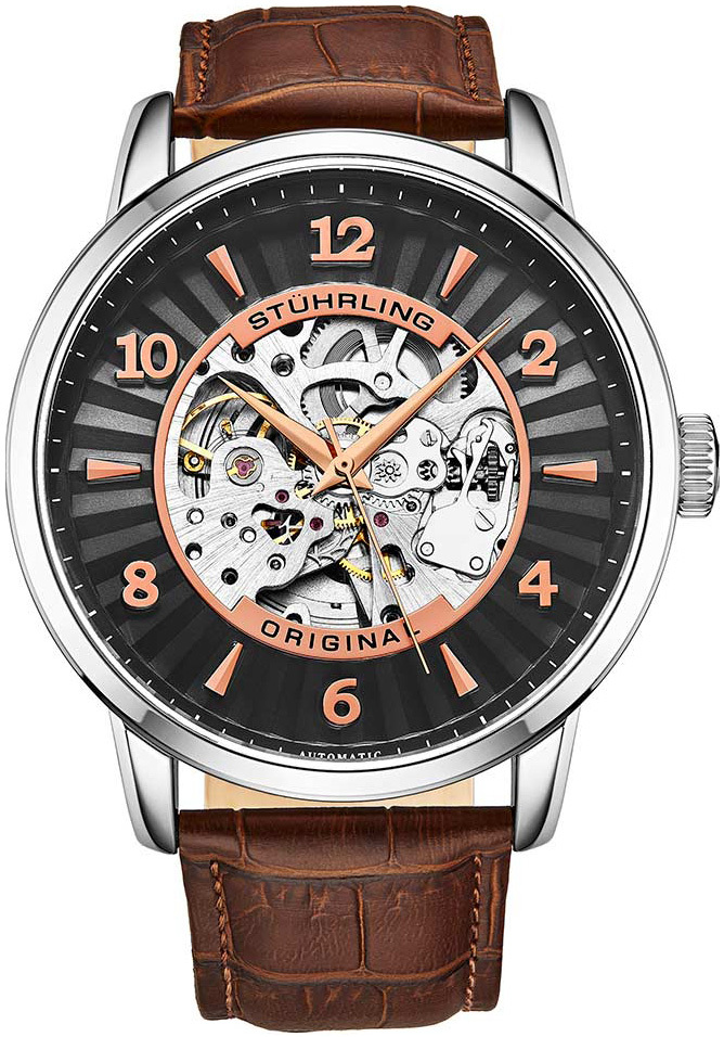 Stührling Original Herrklocka 3973.2 Legacy Svart/Läder Ø48 mm - Stührling Original