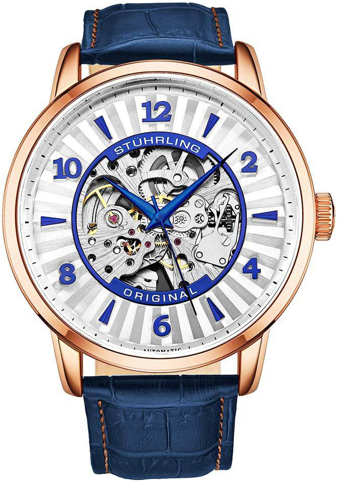 Stührling Original Herrklocka 3973.4 Legacy Silverfärgad/Läder - Stührling Original