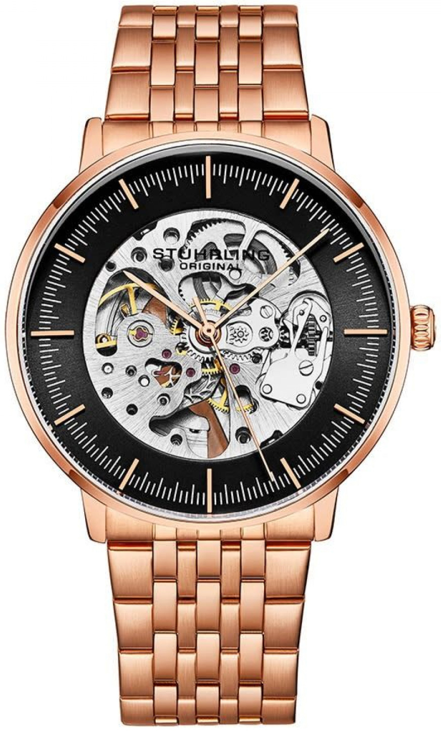 Stührling Original Herrklocka 3994.3 Legacy Svart/Roséguldstonat - Stührling Original
