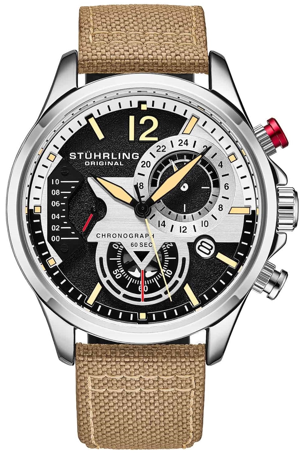 Stührling Original Herrklocka 4029.1 Aviator Cordura Svart/Textil - Stührling Original