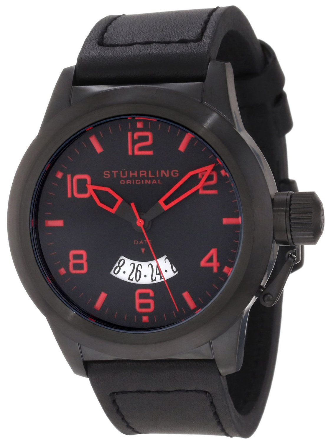 Stührling Original Herrklocka 427.335564 Svart/Läder Ø48 mm - Stührling Original