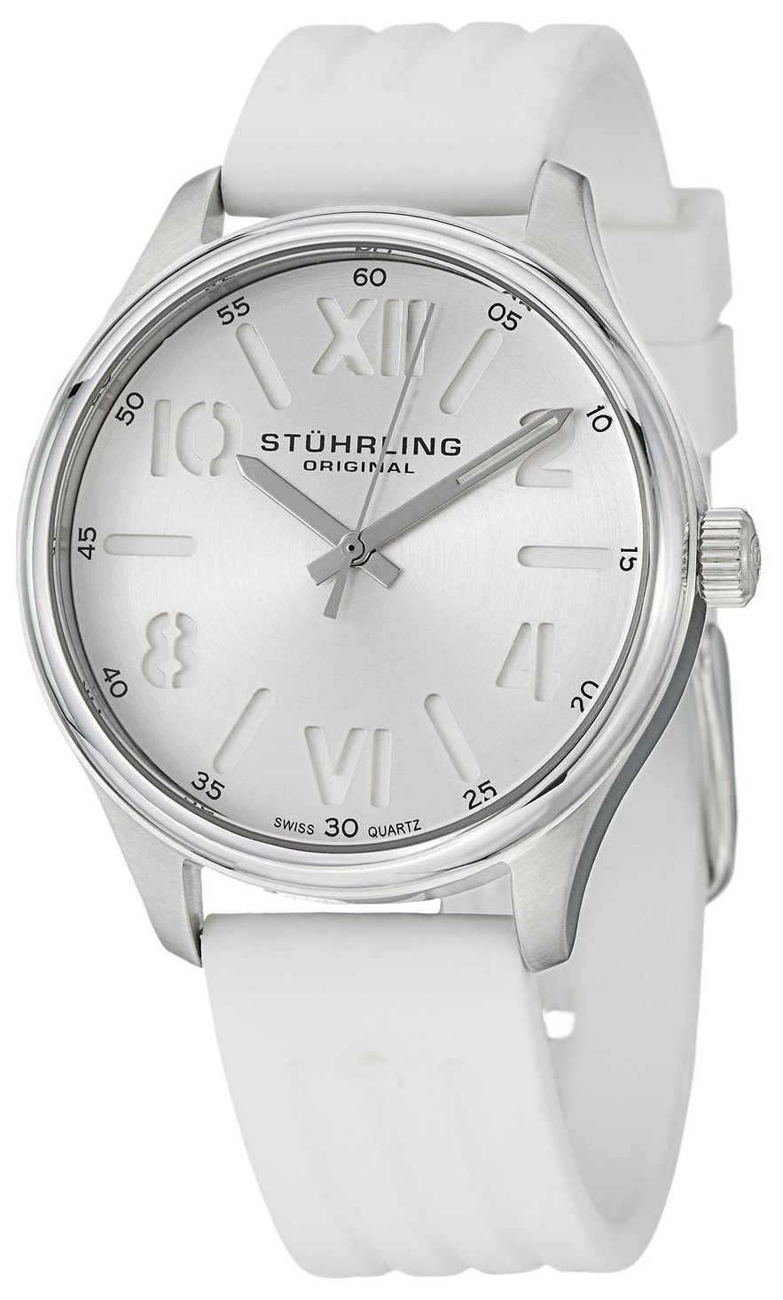 Stührling Original Damklocka 565L.01 Silverfärgad/Gummi Ø38 mm - Stührling Original