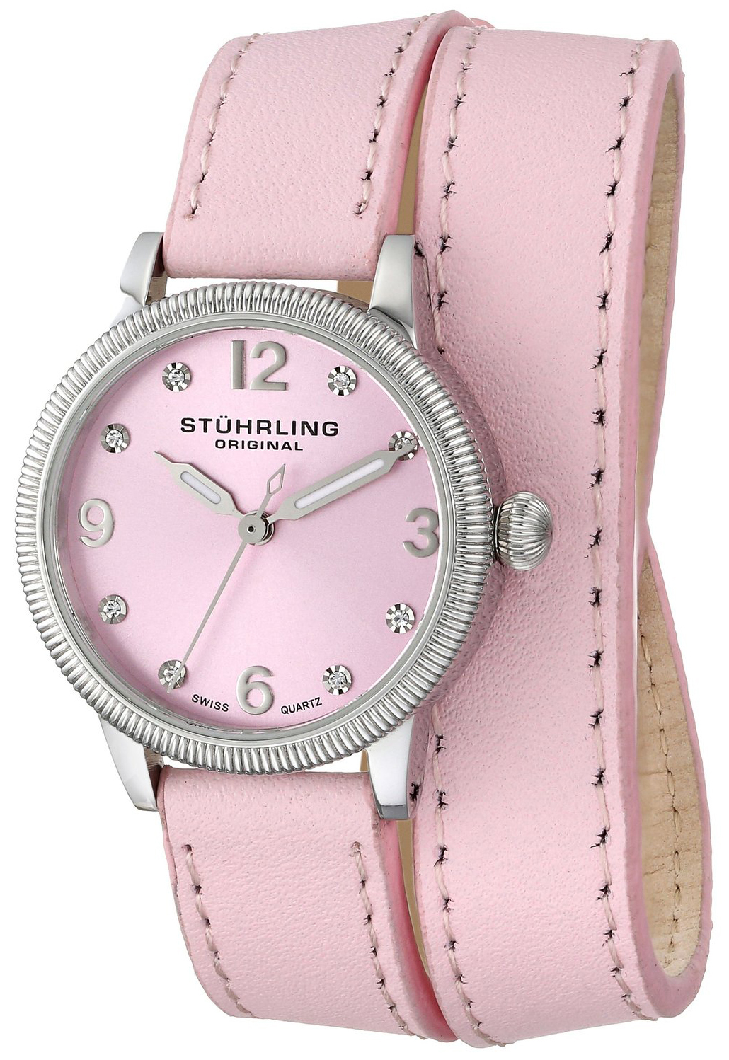 Stührling Original Damklocka 646.01 Vogue Rosa/Läder Ø30 mm - Stührling Original
