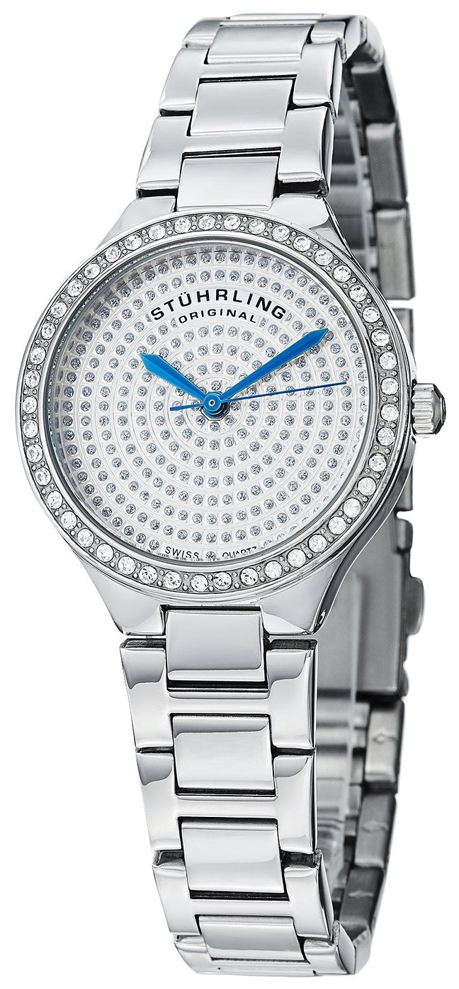 Stührling Original Damklocka 683.01 Symphony Kristallinfattad/Stål - Stührling Original