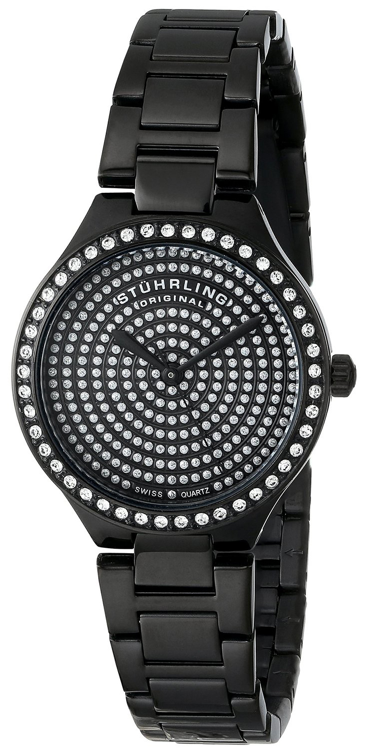 Stührling Original Damklocka 683.02 Symphony Kristallinfattad/Stål - Stührling Original