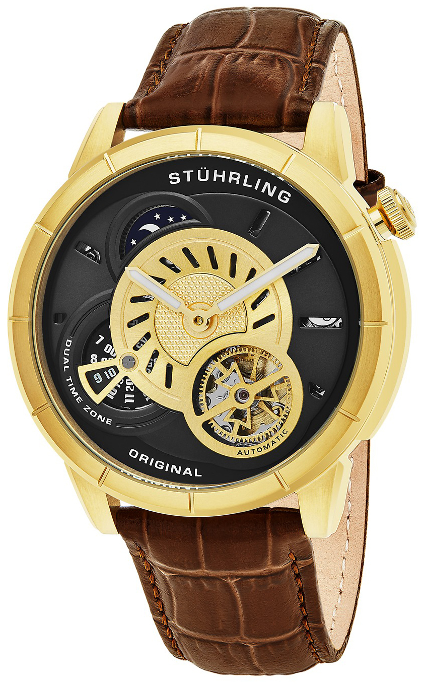 Stührling Original Herrklocka 686.02 Legacy Svart/Läder Ø45 mm - Stührling Original