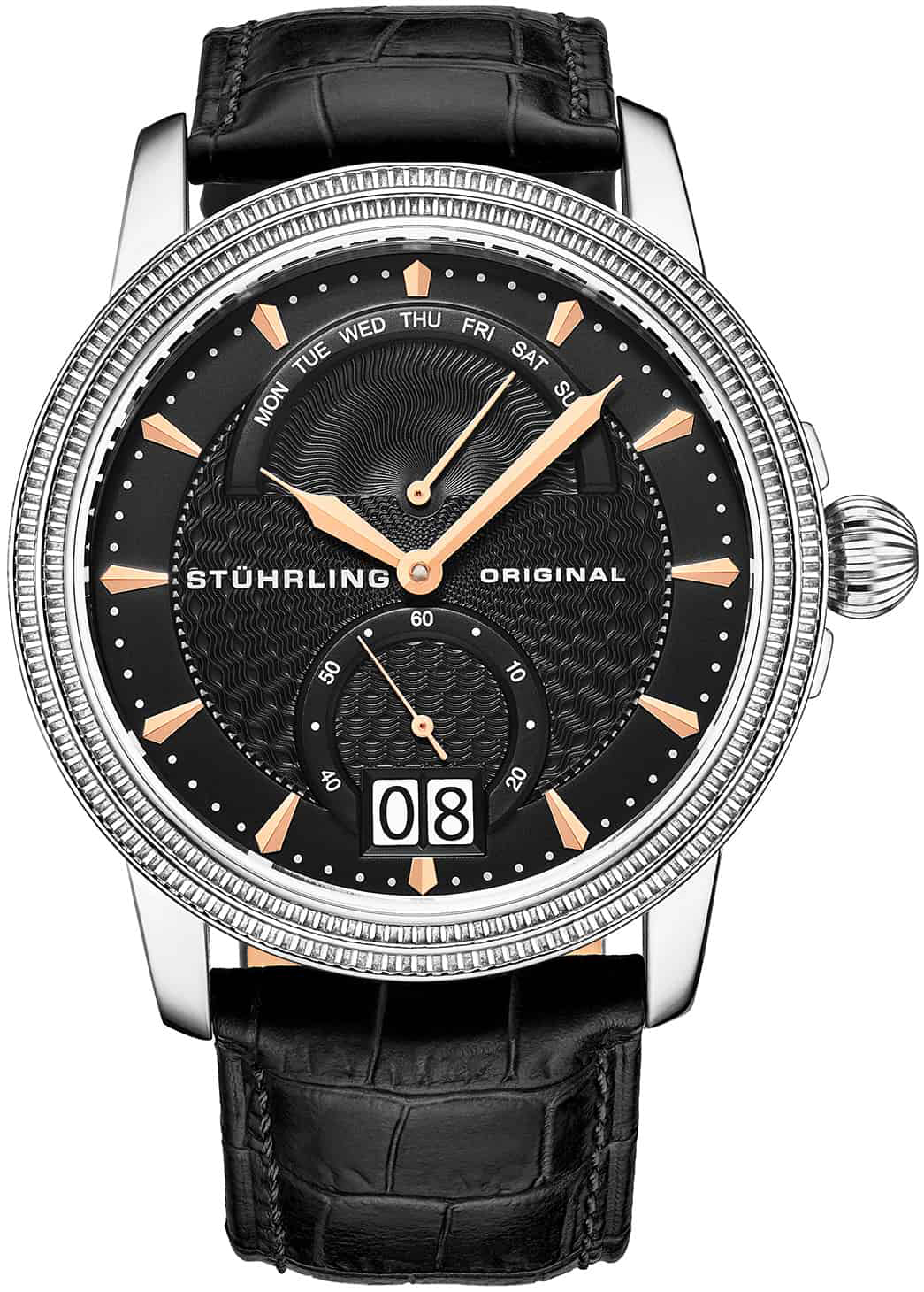 Stührling Original Herrklocka 788.05 Classic Svart/Läder Ø45 mm - Stührling Original