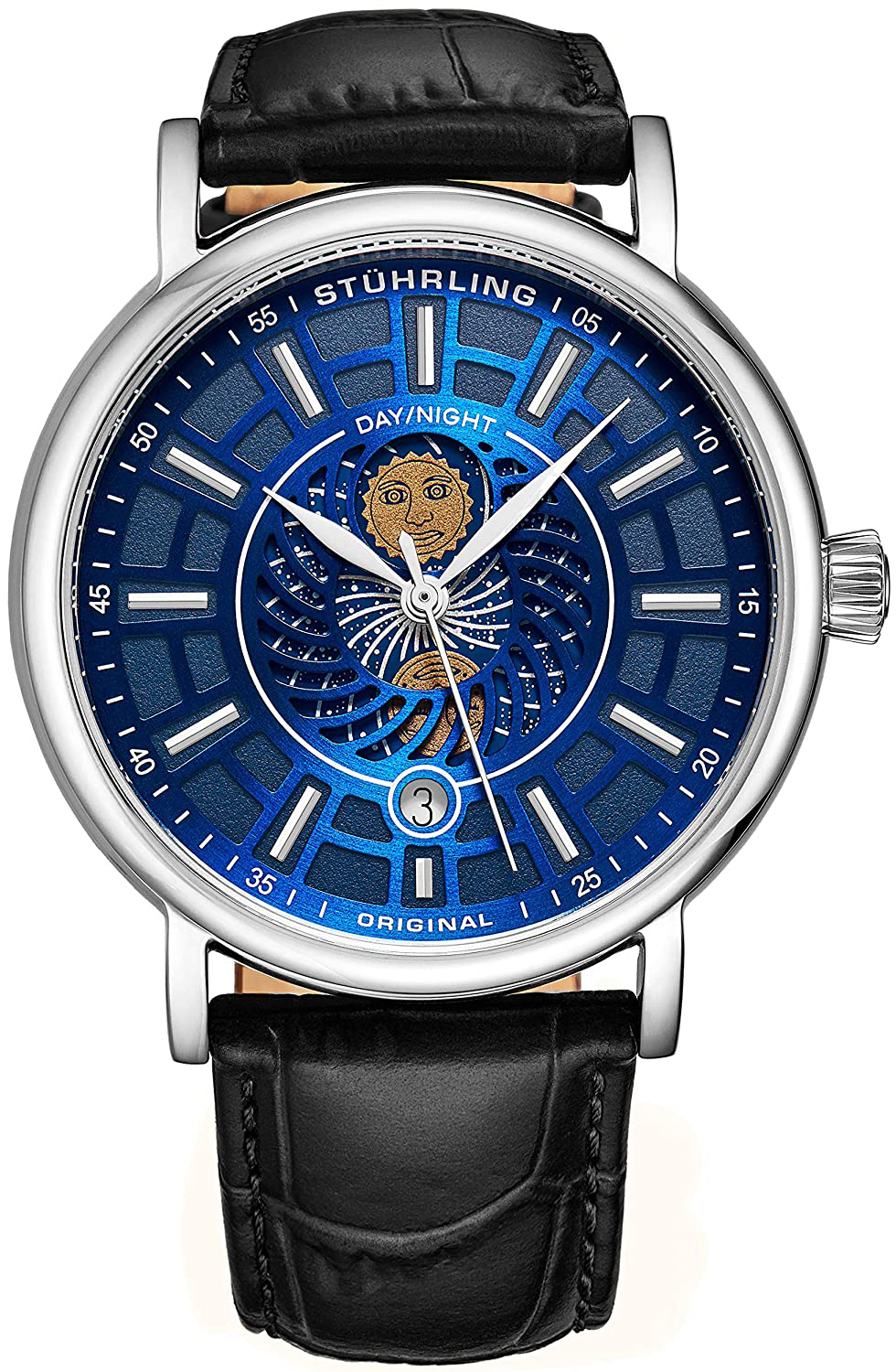 Stührling Original Herrklocka 899.03 Duet Blå/Läder Ø42 mm - Stührling Original