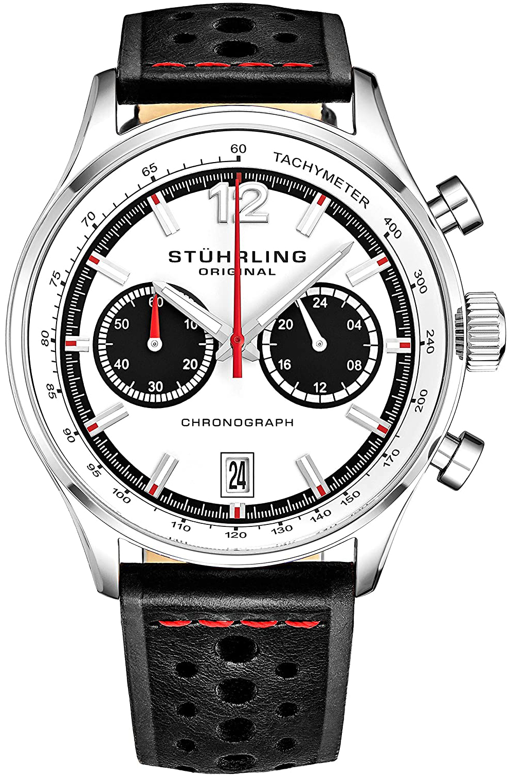 Stührling Original Herrklocka 933.01 Monaco Vit/Läder Ø44 mm - Stührling Original